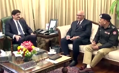 وزیراعلیٰ سندھ نے کام کا آغاز کر دیا‘ چیف سیکرٹری اور آئی جی سے ملاقات