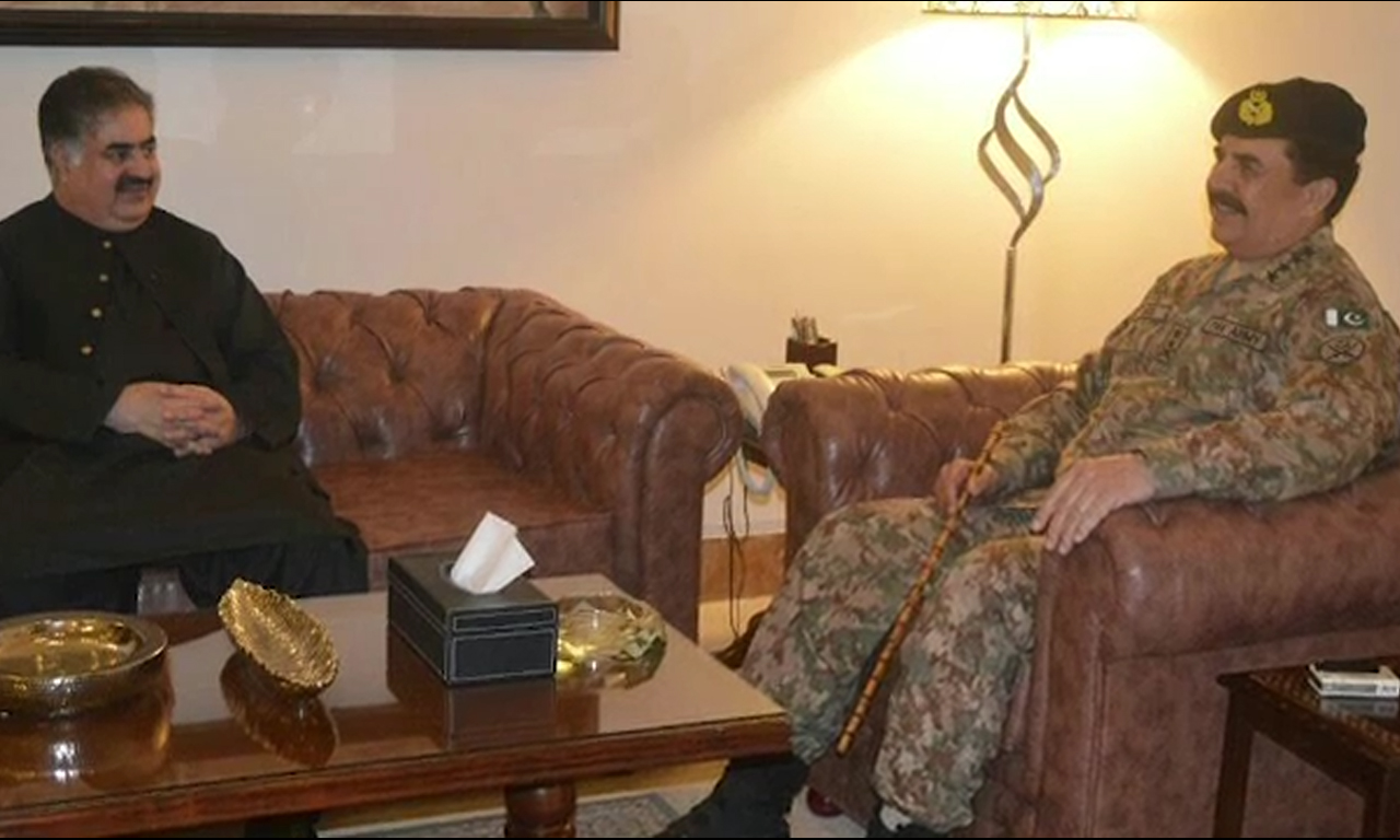 آرمی چیف کی ثنااللہ زہری سے ملاقات ، بلوچستان میں امن وامان کی صورتحال پر تبادلہ خیال