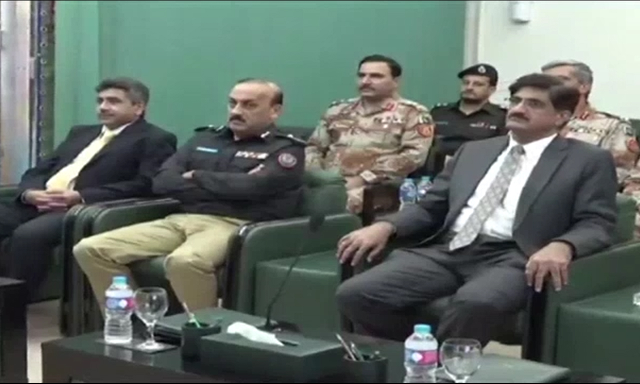 وزیراعلیٰ سندھ کا رینجرز ہیڈکوارٹرز کا دورہ ، کراچی آپریشن پر بریفنگ دی گئی