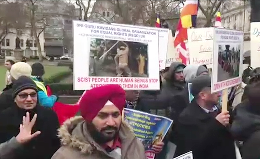 لندن ، ہندوستان میں اقلیتوں کو مساوی حقوق دینے کیلئے ہندوؤں کا احتجاج