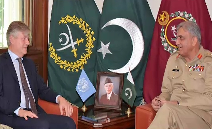 آرمی چیف سے اقوام متحدہ کے انڈر سیکرٹری جنرل کی ملاقات،امن مشنز میں قربانیوں کو سراہا