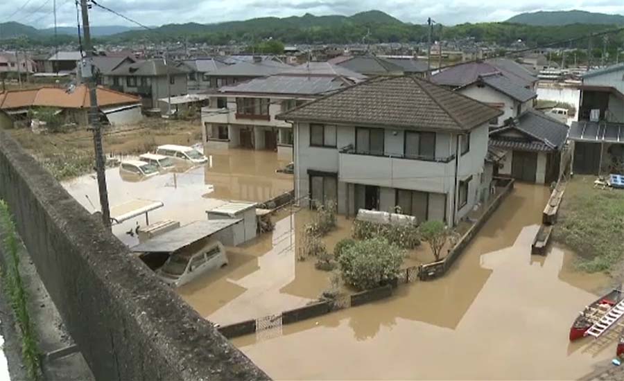 جاپان میں موسلادھار بارشوں کی تباہی ، 59 لاکھ افراد متاثر