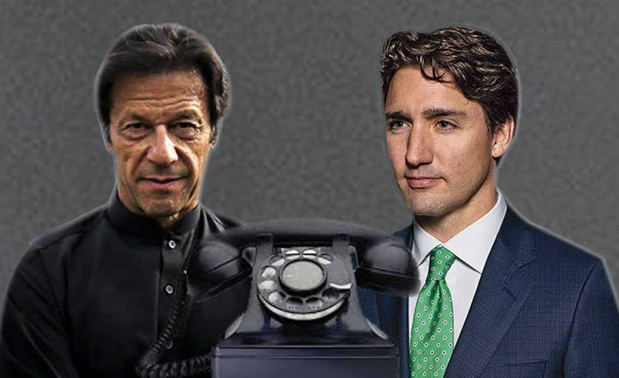 کینیڈا کے وزیراعظم کا پاکستانی ہم منصب کو ٹیلی فون، منصب سنبھالنےپر مبارکباد دی