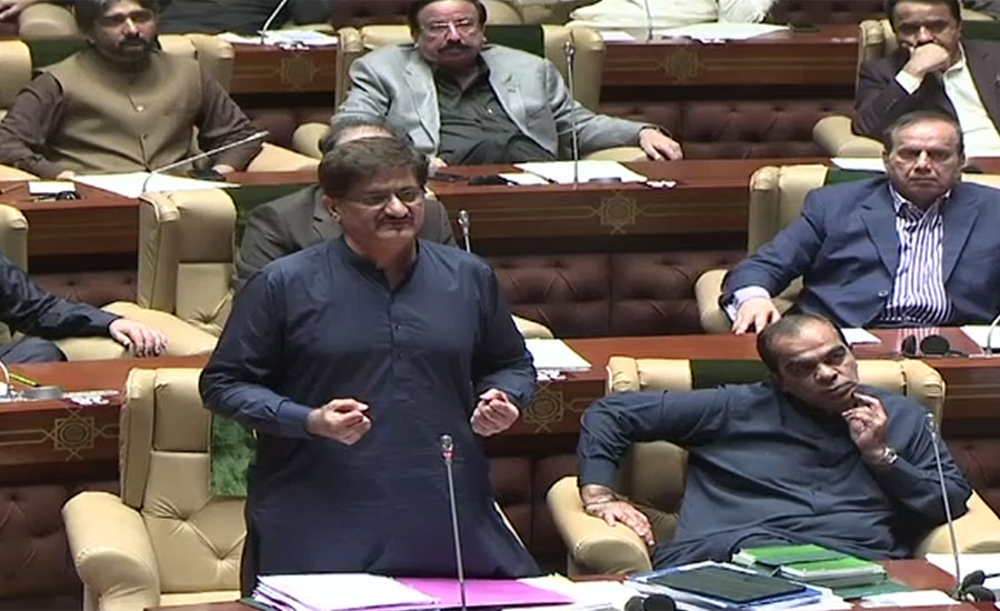 وزیراعلیٰ سندھ نے حکومتی ارکان کی جانب سے متنازعہ تقریر پر معذرت کر لی