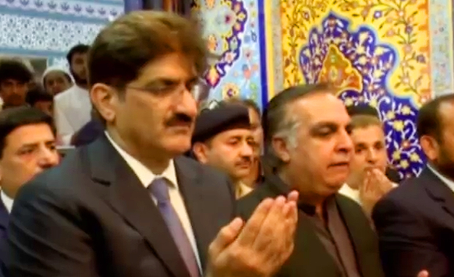 کراچی ،گورنر اور وزیر اعلیٰ سندھ کی عبداللہ شاہ غازی کے مزار پر حاضری