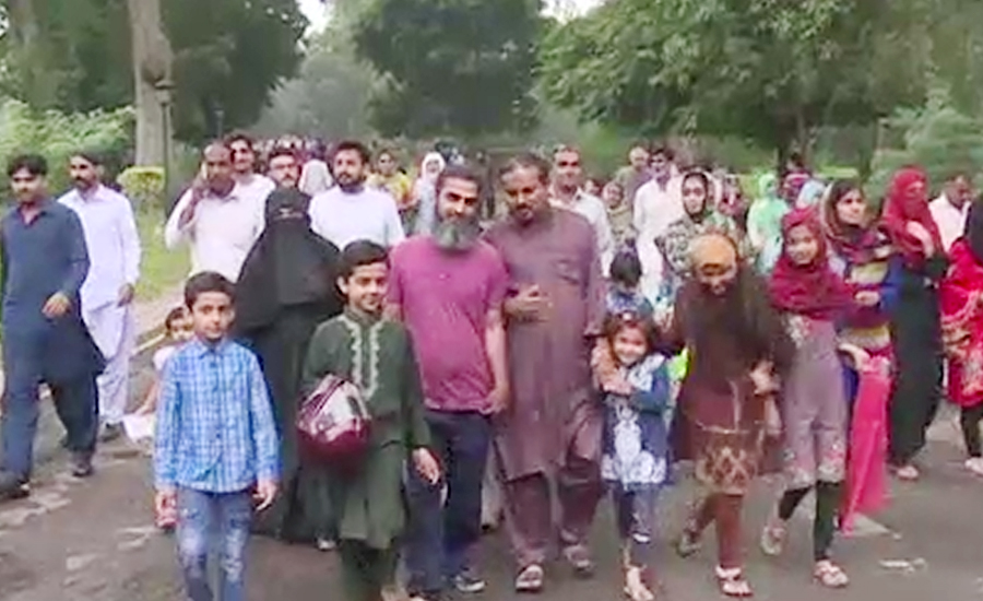 گورنر ہاؤس لاہور، عوامی بوجھ سے  جھیل کا پل ٹوٹ گیا