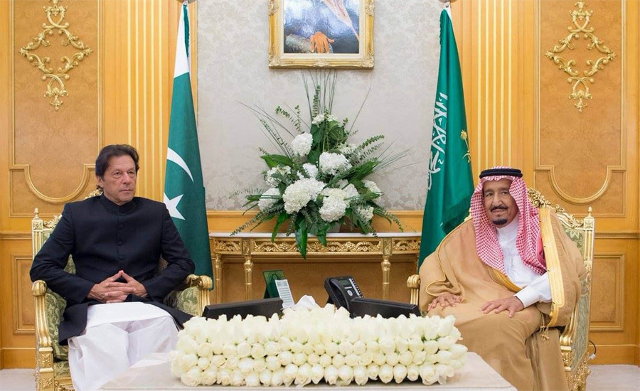 وزیراعظم عمران خان کی سعودی فرمانروا سے ملاقات،دوطرفہ تعلقات پر گفتگو