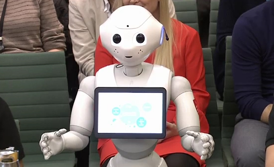 پیپرروبوٹ نے برطانوی ہاؤس آٖ کامل کی کمیٹی میں پیش ہوکر تاریخ رقم کردی
