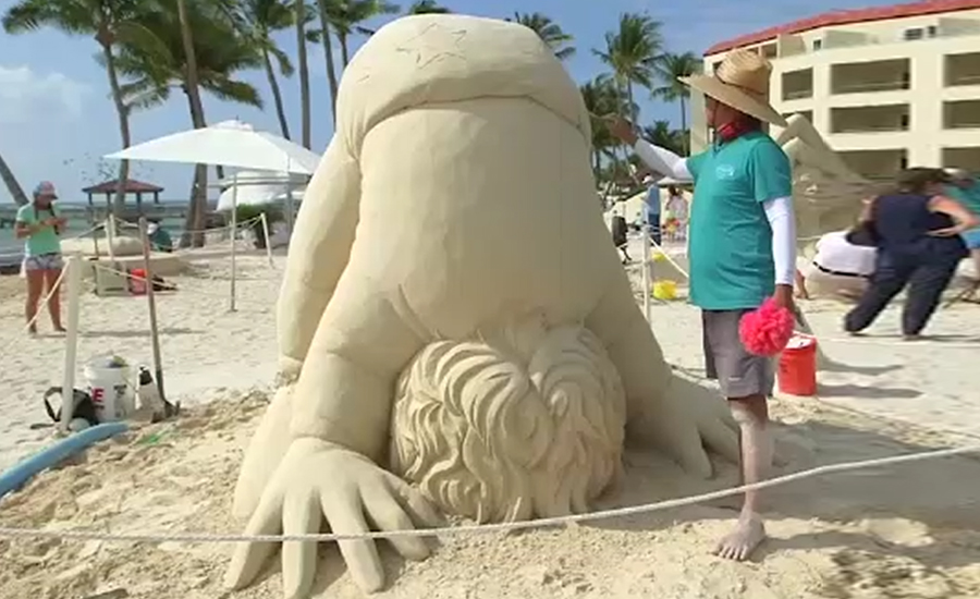 فلوریڈا کا ساحل خوبصورت مجسموں سےبھرگیا