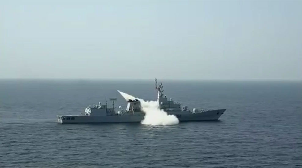 شمالی بحیرہ عرب میں بحری جہاز شکن میزائلز فائرنگ کا شاندار مظاہرہ