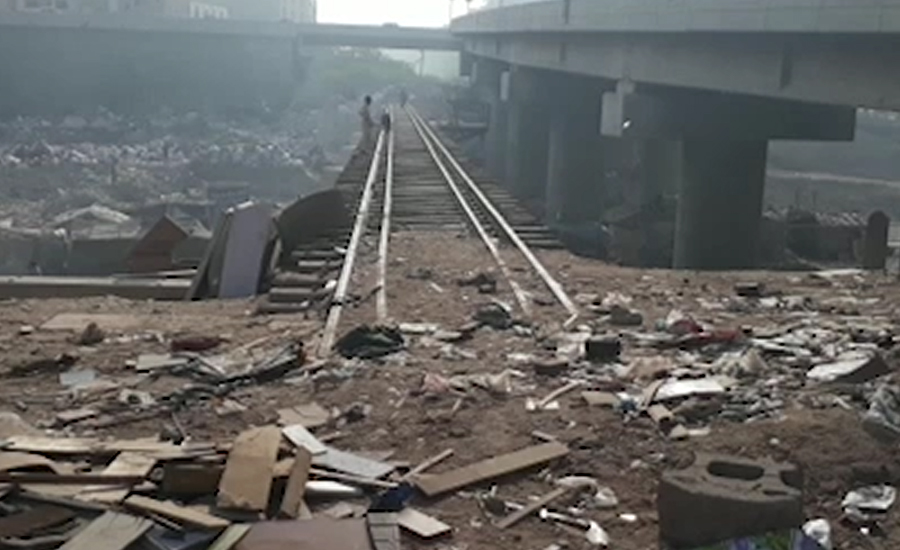 کراچی سرکلر ریلوے کی بحالی کیلئے تجاوزات کیخلاف آپریشن جاری