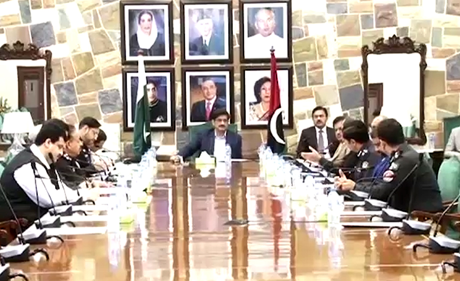 وزیراعلیٰ سندھ کی زیر صدارت امن وامان سے متعلق اجلاس