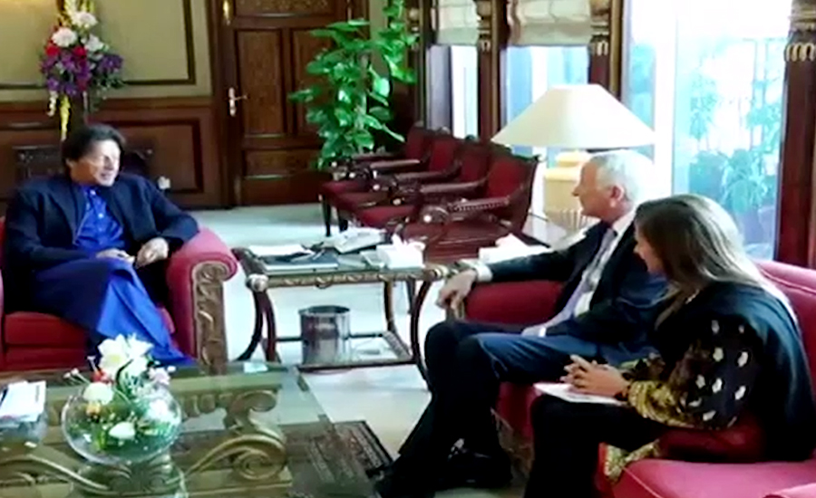 وزیر اعظم سے سابق امریکی سفیر کیمرون منٹرکی ملاقات ،پاک امریکہ تعلقات پر گفتگو