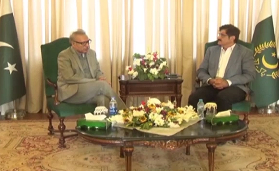 صدر مملکت اور وزیراعلیٰ سندھ کی ملاقات،خوشگوار ماحول میں تعاون بڑھانے پر اتفاق