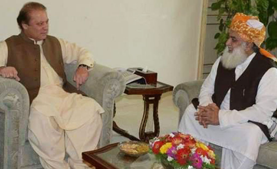 مولانا فضل الرحمان کی نواز شریف سے ملاقات ، ملکی سیاسی صورتحال پر غور