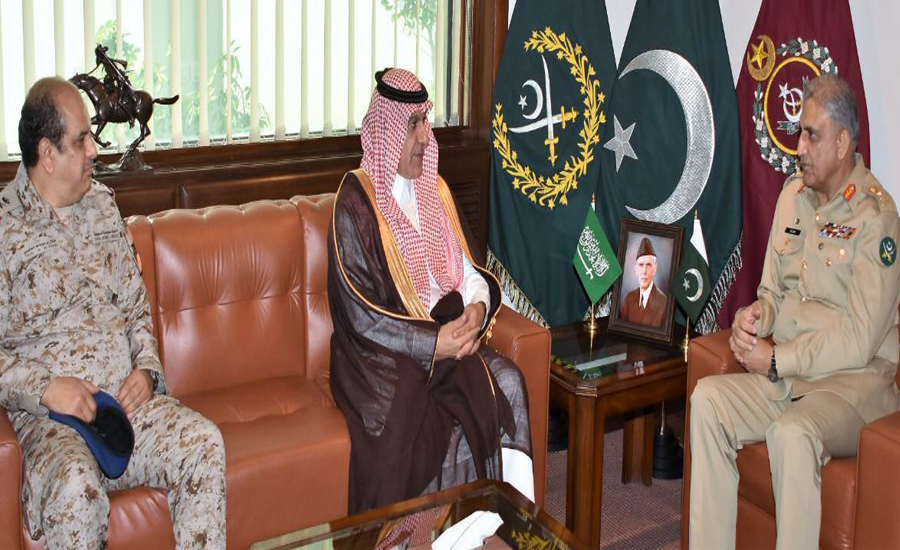آرمی چیف سے سعودی عرب کے وزیر اطلاعات ، وزیر دفاع کی ملاقات، علاقائی سلامتی پر تبادلہ خیال