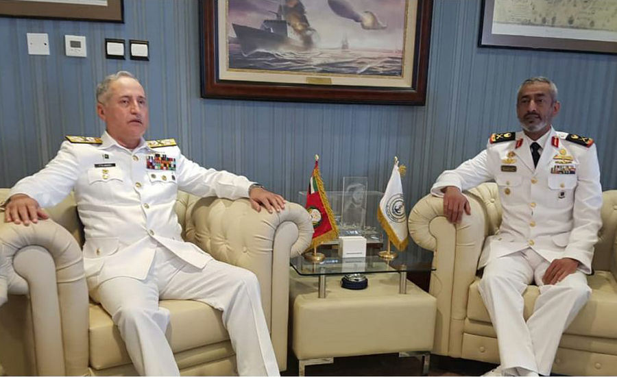 پاک بحریہ کے سر براہ کی کمانڈر یو اے ای نیول فورسز، چیف آف سٹاف اور ڈیفنس انڈرسیکرٹری سے ملاقاتیں