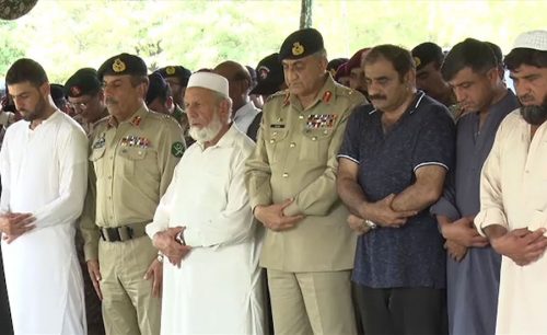  راولپنڈی  طیارہ  حادثے  شہدا  نماز جنازہ  چکلالہ گیریژن