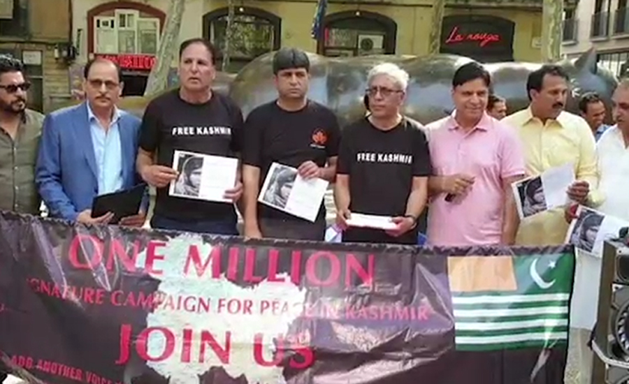 کشمیر کونسل ای یو کی ایک ملین دستخطی مہم جاری