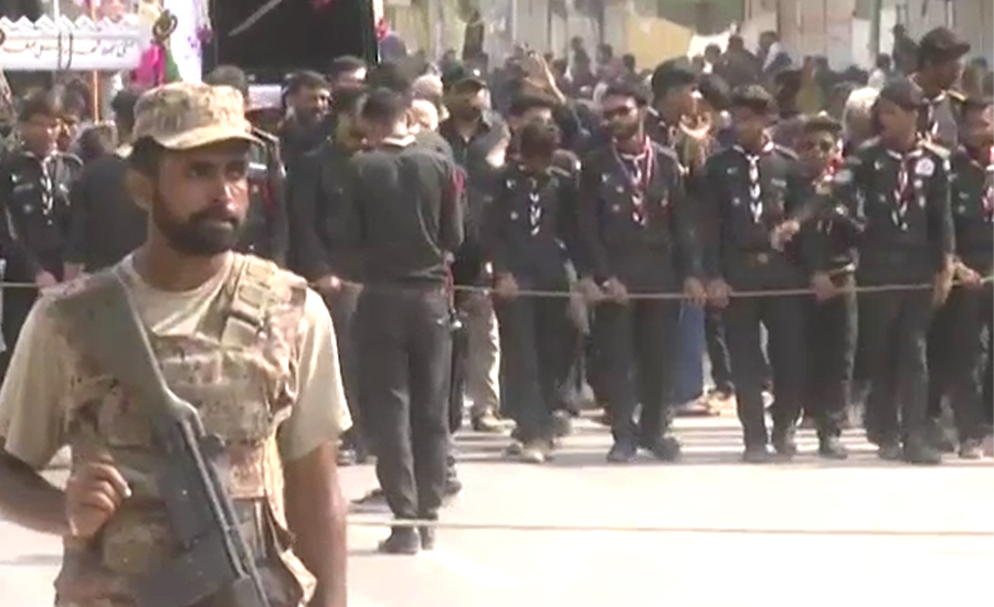 کراچی  ، 9 محرم الحرام کا مرکزی جلوس امام بارگاہ حسینیہ ایرانیاں کھارا در پر اختتام پذیر