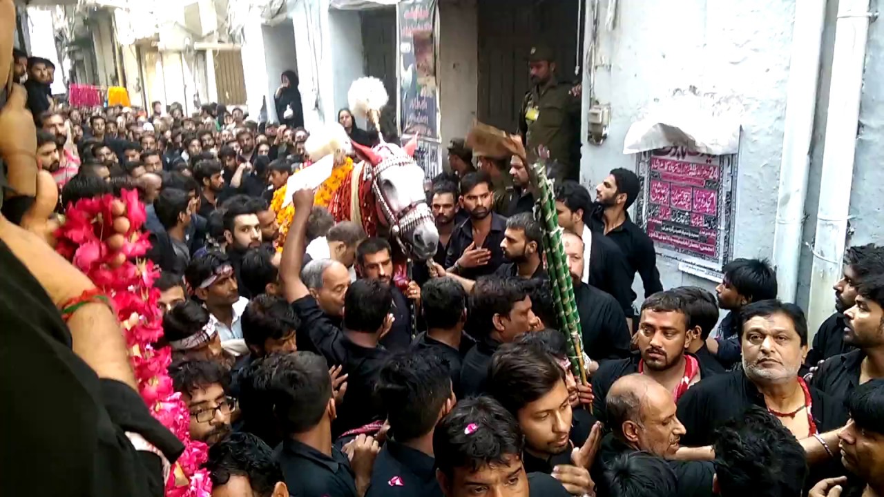 لاہور میں شبیہ ذوالجناح کا مرکزی جلوس روایتی راستوں پر رواں دواں