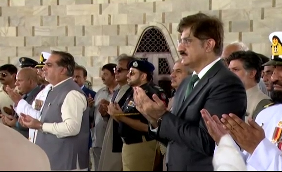 گورنر اور وزیر اعلیٰ سندھ کی مزار قائد پر حاضری، فاتحہ خوانی کی