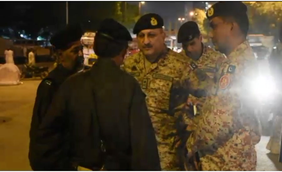 ڈی جی رینجرز سندھ کا رات گئے کراچی کے مختلف علاقوں کا دورہ