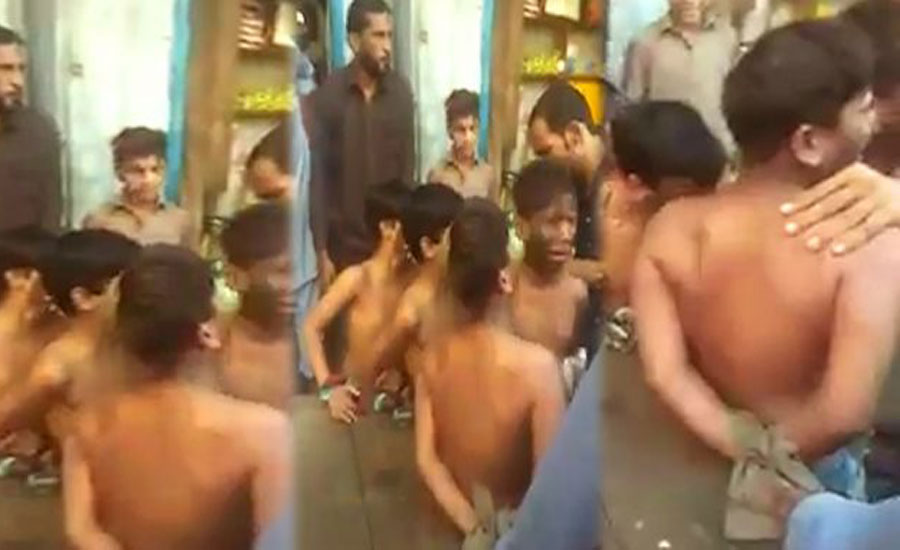 نارنگ منڈی ، دکانداروں کا چوری کے شبہ میں بچوں پر وحشیانہ تشدد