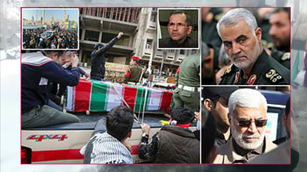 ایرانی جنرل قاسم سلیمانی، ابومہدی المہندس سمیت 6 ہلاک ہونیوالوں کی نماز جنازہ ادا