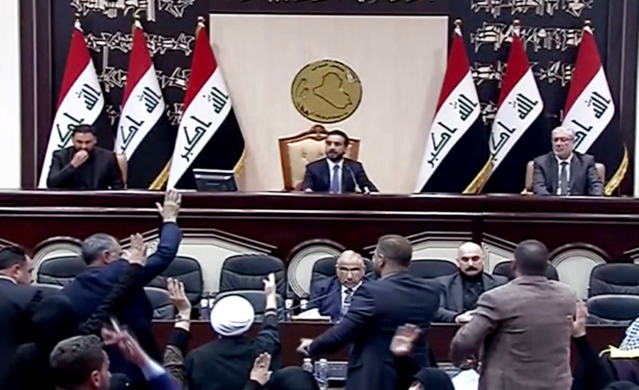 عراقی پارلیمنٹ میں امریکا کیساتھ سکیورٹی معاہدہ ختم کرنے ، فوجوں کے انخلاء کی قرارداد منظور