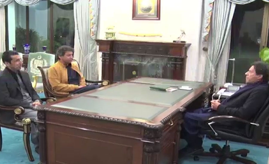 وزیراعظم سے عاطف خان ، شہرام خان ترکئی کی ملاقات، صوبہ کے امور پر تبادلہ خیال