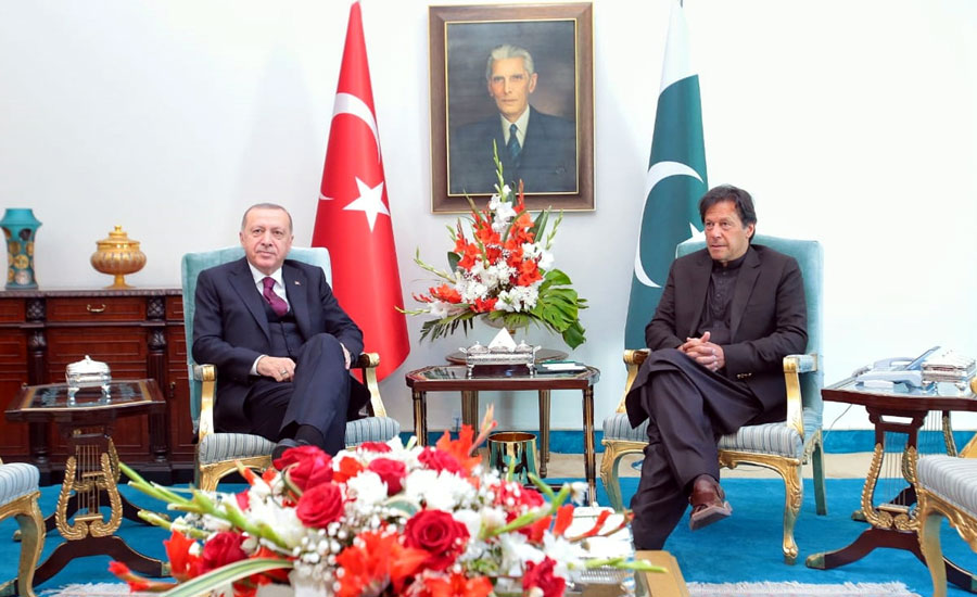 وزیراعظم اور ترک صدر کے درمیان ون آن ون ملاقات، اہم امور پر تبادلہ خیال