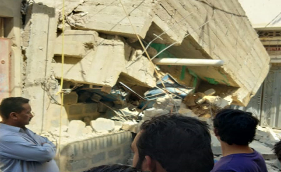 کراچی، کیماڑی سکندرآباد میں زیر تعمیر 2 منزلہ عمارت زمین بوس