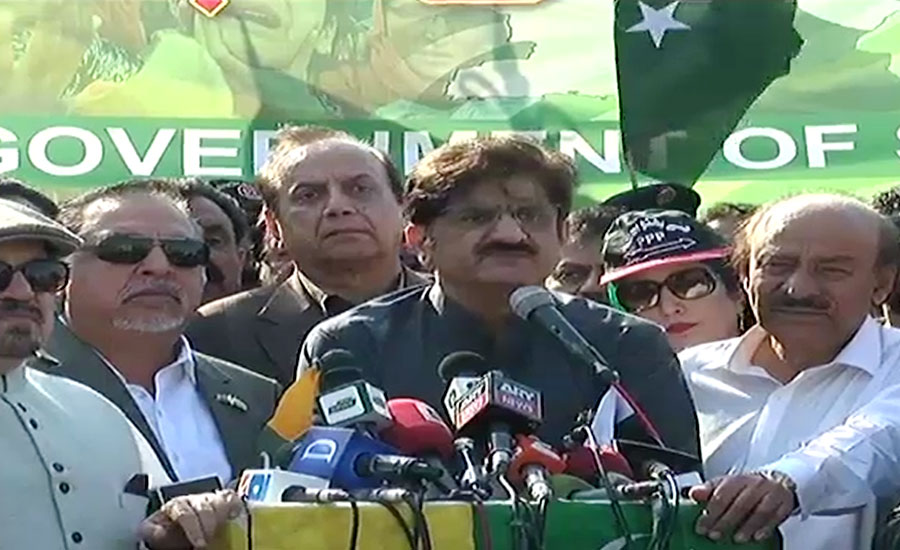 گورنر اور وزیراعلیٰ سندھ کی یوم یکجہتی کشمیر پر کراچی میں ریلی میں شرکت