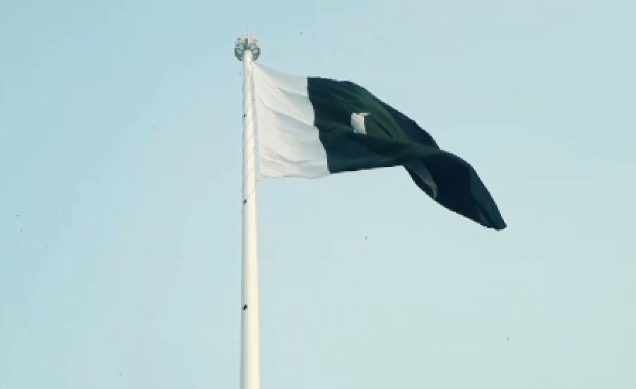 سندھ کے پہلے بڑے قومی پرچم کی تنصیب کا کام مکمل