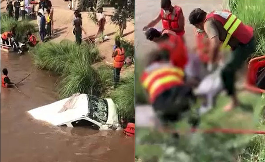 مسافر وین میلسی لنک کینال میں گرگئی ،ایک ہی خاندان کے 10 افراد سمیت 11 جاں بحق
