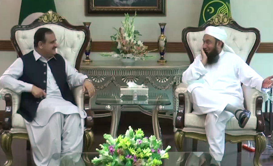 وزیر اعلیٰ پنجاب سے مولانا طارق جمیل کی ملاقات، عثمان بزدار نے انسداد پولیو کیلئے کردار کو سراہا