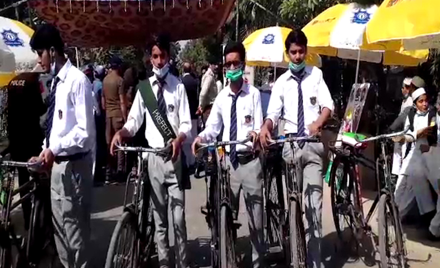 ٹریفک پولیس فیصل آباد کے زیر اہتمام سائیکل ریلی کا انعقاد
