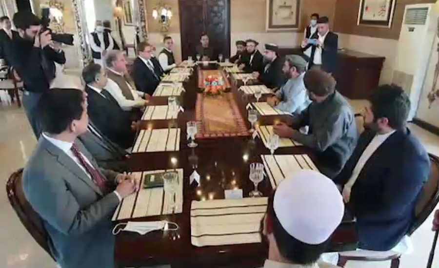 سابق افغان وزیراعظم گلبدین حکمت یار کی شاہ محمود قریشی سے ملاقات، بین الافغان مذاکرات پر تبادلہ خیال
