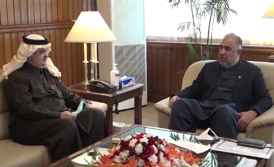 اسد قیصر سے پاکستان میں متعین سعودی سفیر کی ملاقات، باہمی دلچسپی کے امور پر تبادلہ خیال
