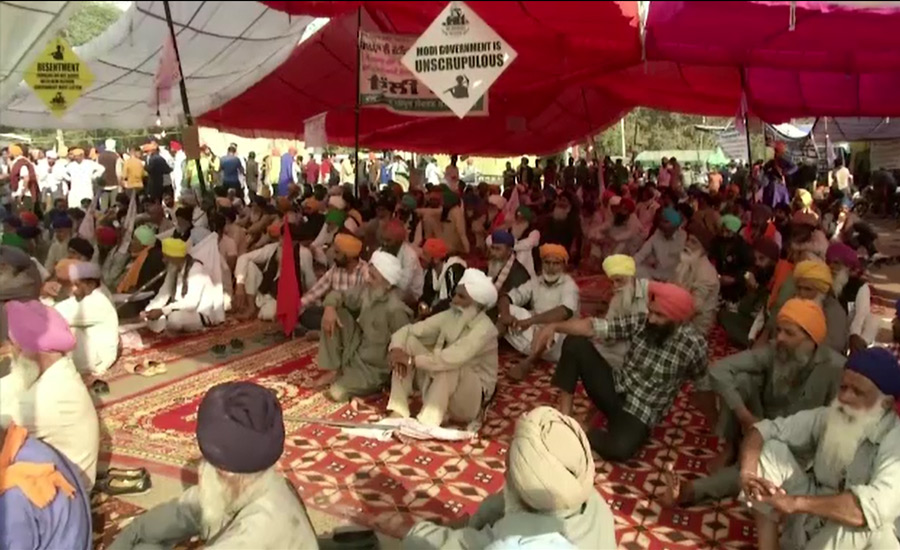 مودی حکومت کی کسان دشمن پالیسیوں کیخلاف بھارتی کسانوں کا 16 ویں روز بھی احتجاج
