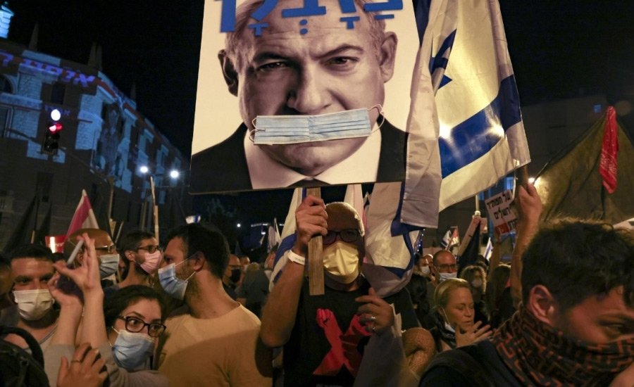 اسرائیل میں ہزاروں افراد کا پھر وزیراعظم نیتن یاہو کیخلاف بڑا احتجاجی مظاہرہ