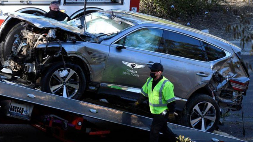معروف امریکی گالفر ٹائیگر ووڈز لاس اینجلس میں حادثہ کا شکار