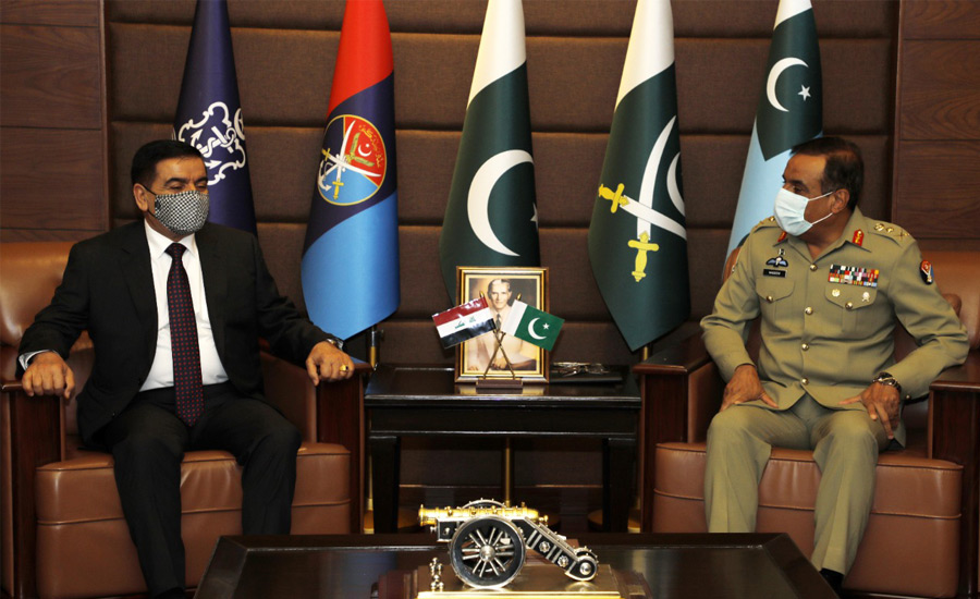 چیئرمین جوائنٹ چیفس آف اسٹاف کمیٹی جنرل ندیم رضا سے عراقی وزیرِ دفاع کی ملاقات