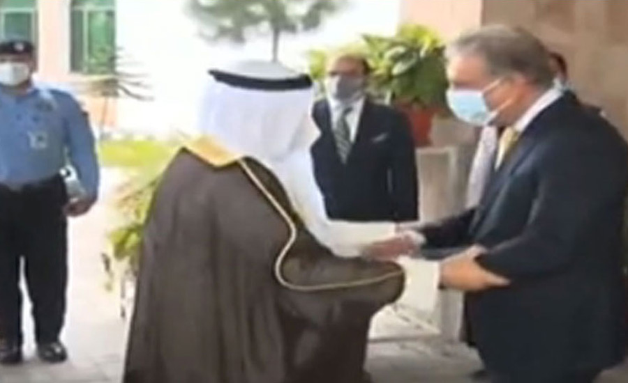کویتی وزیر خارجہ شیخ احمد ناصر کا وفد کے ہمراہ دورہ پاکستان، شاہ محمود نے استقبال کیا