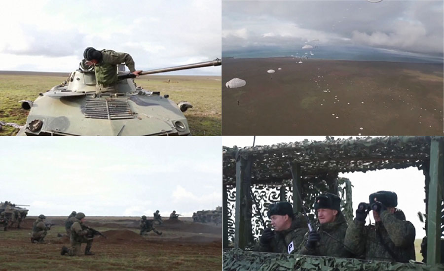 روسی افواج کی کریمیا میں بڑے پیمانے پر جنگی مشقیں شروع