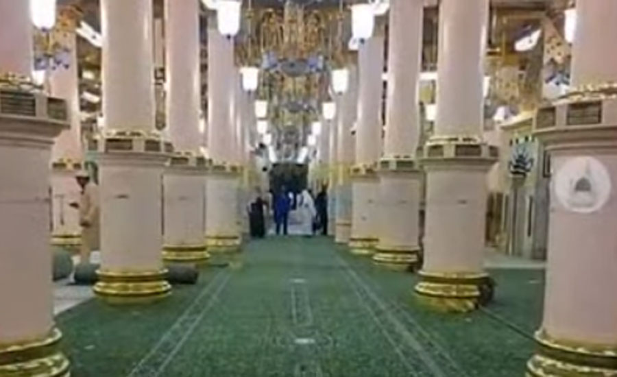 مسجد نبوی ﷺ میں نئے کارپٹ بچھا دئیے گئے