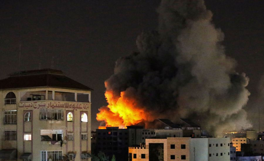 اسرائیلی طیاروں کی غزہ پر وحشیانہ بمباری ، شہدا کی تعداد 48 ہو گئی