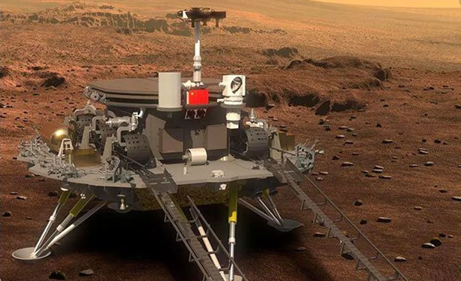 چین کی خلائی گاڑی نے مریخ کی سطح پر چلنا شروع کر دیا