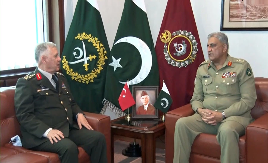 آرمی چیف سے کمانڈر ترک لینڈ فورسز کی ملاقات، باہمی دلچسپی، پیشہ ورانہ امور پر تبادلہ خیال